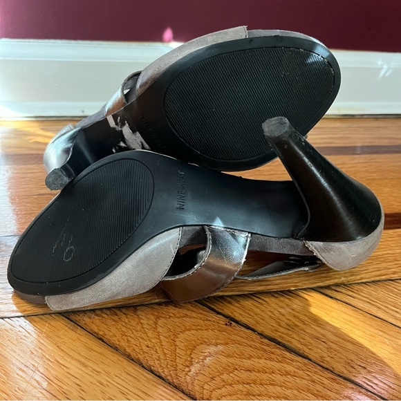 Nine West metallic leather 7-1/2 heels - Picture 6 of 6